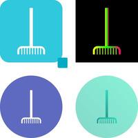 Fork picking Leaves Icon Design vector