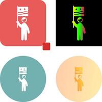 Raising Flag Icon Design vector