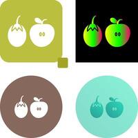 Fruits and VVegetables Icon Design vector
