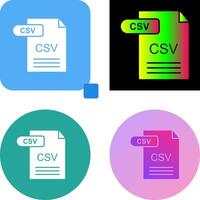 CSV Icon Design vector