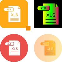 XLS Icon Design vector