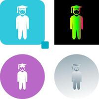 Unique Student Standing Icon Design vector