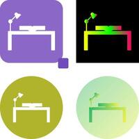 Unique Study Desk Icon Design vector