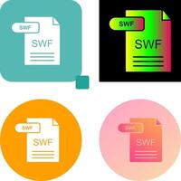 SWF Icon Design vector