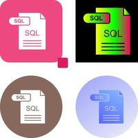 SQL Icon Design vector