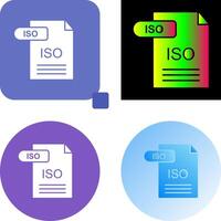 ISO Icon Design vector