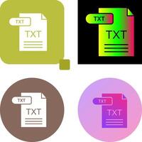 TXT Icon Design vector