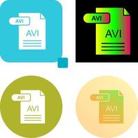 avi icono diseño vector