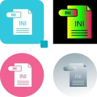 INI Icon Design vector
