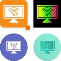 Disconnected Network Icon Design vector