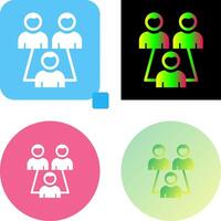 Connected Users Icon Design vector