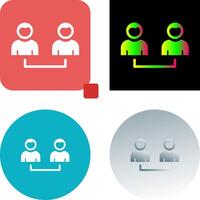 Connected Users Icon Design vector