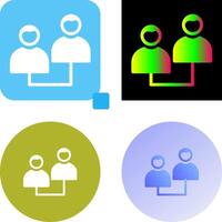 Connected Profiles Icon Design vector