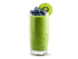 blåbär kiwi smoothie en uppfriskande blåbär kiwi smoothie i ett elegant glas garnerad med blåbär png