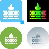 Firewall Icon Design vector