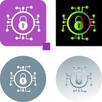 Unique Data Security Icon Design vector