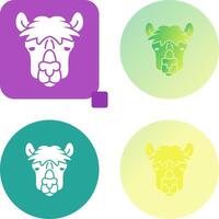 Alpaca Icon Design vector