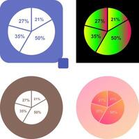 Pie Chart Icon Design vector