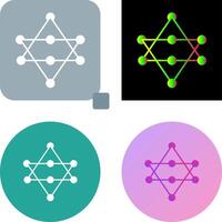 Unique Networks Icon Design vector