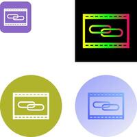 Unique Link Optimization Icon Design vector