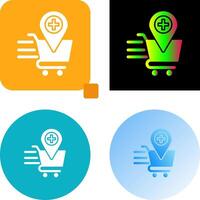 Online Health Shooping Icon Design vector