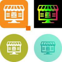Online Shopping Icon Design vector