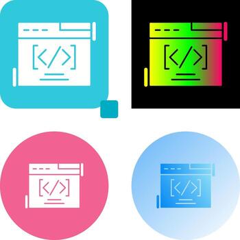 Web Coding Icon Design vector