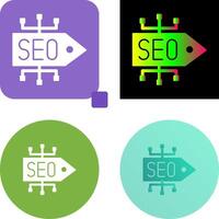 diseño de icono de etiqueta seo vector