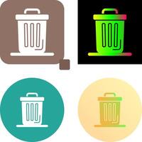 Trash Can Icon Design vector