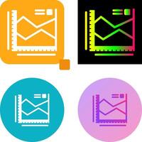 Spline Chart Icon Design vector
