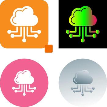 diseño de icono de computación en la nube vector