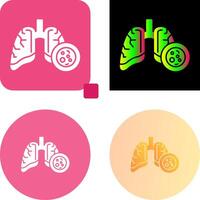 Lung Cancer Icon Design vector