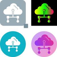 Internet nube icono diseño vector