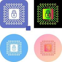 Cyber Protection Icon Design vector