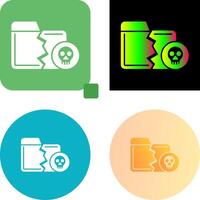 Infected Files Icon Design vector