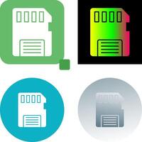 Memory Card Icon Design vector