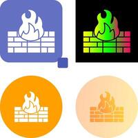 Firewall Icon Design vector