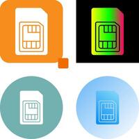 Sim Card Icon Design vector