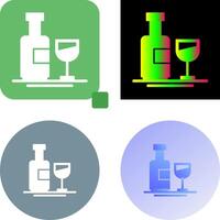 Wine Bottle Icon Design vector