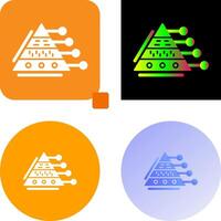 Pyramid Graph Icon Design vector