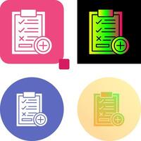 Medical Examination List Icon Design vector