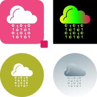 diseño de icono de codificación en la nube vector