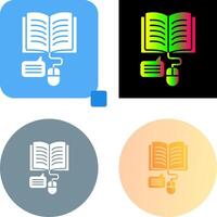 Online Learning Icon Design vector