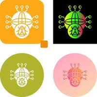 Global Malware Icon Design vector