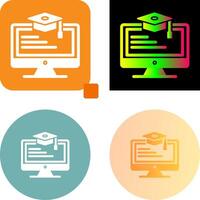 Online Learning Icon Design vector