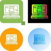 Computer Hacking Icon Design vector