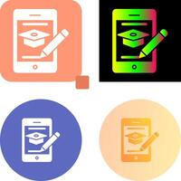 Online Course Icon Design vector