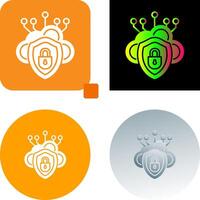 Cloud Security Icon Design vector