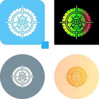 Bug Target Icon Design vector