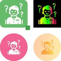 Confuse Icon Design vector